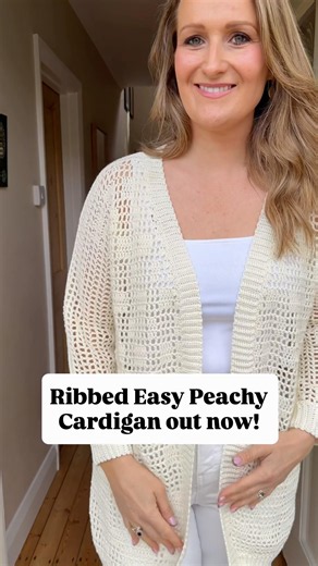 Ribbed Easy Peachy Crochet Cardigan - out now!