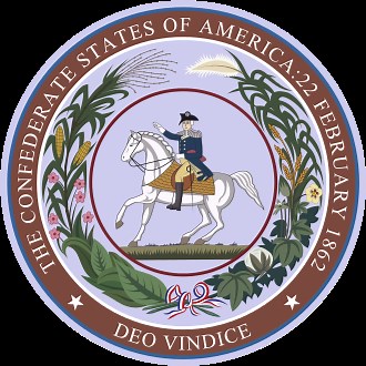 Deo vindice national motto of the CSA Seal of the Confederate States - Sons of Confederate Veterans Secession Camp #4