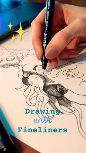 Drawing using my Fineliners! #pendrawing #artist #art #workingartist #drawing #arthistory