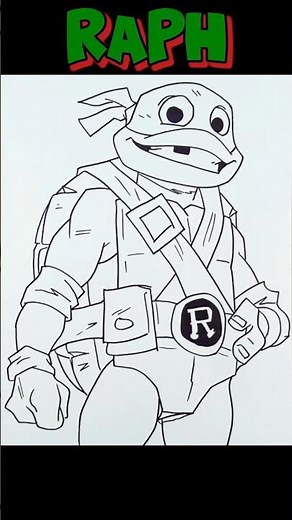 How To Draw RAPH | Tales OF The Teenage Mutant Ninja Turtles #tmnt #tmntraph #drawing