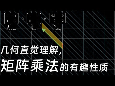 2.6 几何直觉理解，矩阵乘法的有趣性质 | 数学不难：线性代数