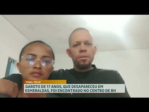 17-year-old teenager found after nine days missing in Esmeraldas, Greater Belo Horizonte