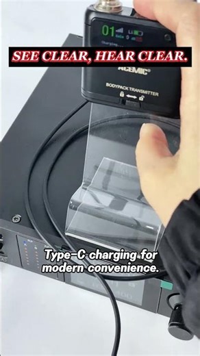 ACEMIC G4MAX Wireless Microphone System: Large Display, Auto-Scan & Type-C Charging