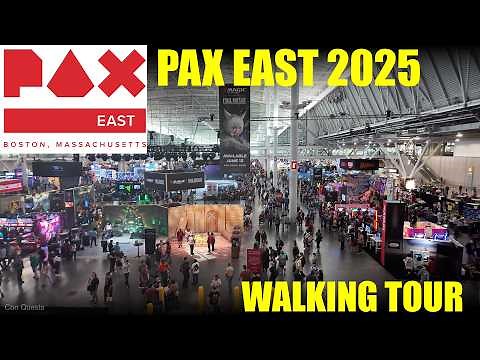 PAX East 2025 Walking Tour - Full Walkthrough - Penny Arcade Expo - Boston Show floor Tour - 4K