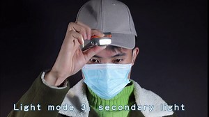Clip Headlamp, LED Clip on Cap Lights, Bright Mini Rechargeable Hat Clip Flashlight Headlamp, Waterproof Hat Light for Fishing Camping Hunting Running (Red)
