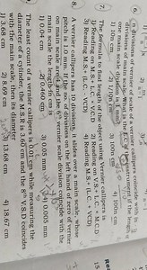 The formula to find length of the object using Vernier calliper... | Filo