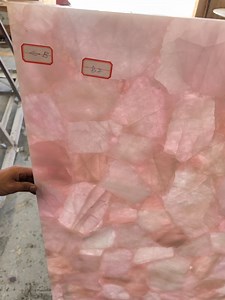 [Hot Item] Nature Stone Rose Quartz Marble Slab Bench Tops