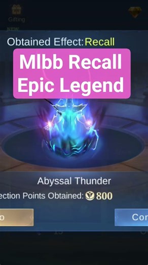 mlbb promo recall epic Legend