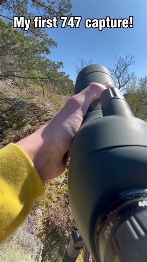 POV: Spotting the legendary 747 #planespotting #boeing