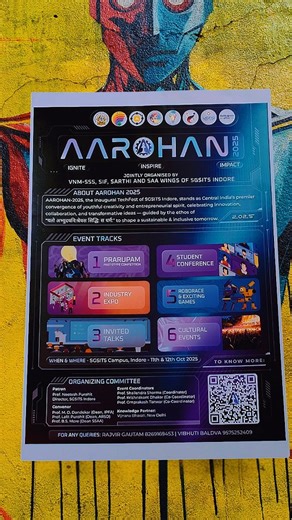 TECHFEST | AAROHAN 2025 – the techfest of SGSITS 🎉 Where innovation meets imagination, and the future takes flight 🚀💡 Get ready to experience... | Instagram