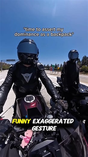 "Time to assert backpack dominance 😈”#Shorts #Moto #Fail #Comedy
