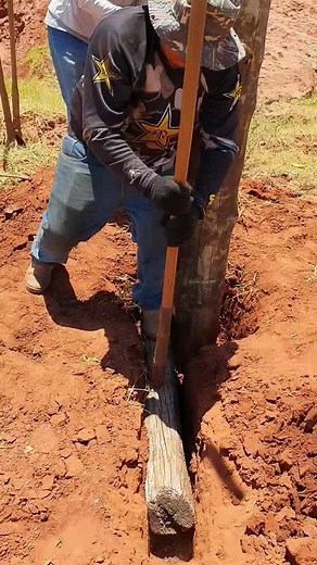 Manual Labor Techniques: Digging a Trench Outdoors