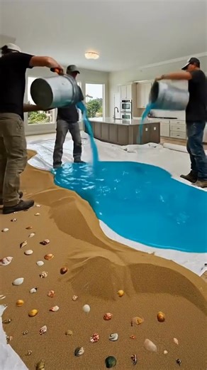 Stunning Epoxy Beach Floor Transformation | Ocean-Inspired Flooring Design Reveal