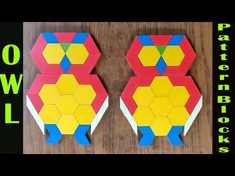 Make Owl shape using pattern blocks | Baby Playground