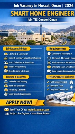 Engineering Job vacancy in Muscat, Oman 2026 #omanjobs #vacancy #short