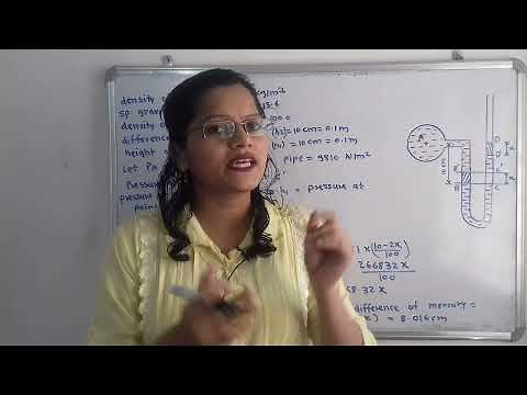 Problem 3 on U tube manometer/ pressure and its measurement