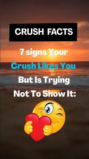 ♦️♦️♦️ 7 Signs Your Crush Likes You But is Trying Not to Show it | Psychology Crush Facts ❤️ #shorts