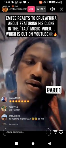 Emtee catching feeling ( Part 1) ,he reacts to Cruz Afrika about featuring his clone in the "Tau" music video. Which Is out on YouTube : Official Music Video 🎥🔥🫰🏾👉🏾YouTube: https://youtu.be/btXEnj627p4 “Tau” now officially out via on all digital music platfors : 🫳🏾 💃🏽🏃‍♂️‍➡️🔥🎧 : https://vyd.co/CruzAfrika-Notshi-Tau #CruzAfrikaAndNotshi #Tau #SAHipHop #fridaymusic #newmusic #newmusicalert | Cruz afrika