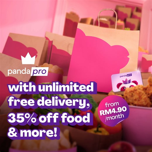 Pay 0 delivery fees & get perks galore. Subscribe to pandapro for as low as RM4.90! | foodpanda