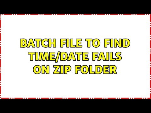 Batch file to find time/date fails on ZIP folder