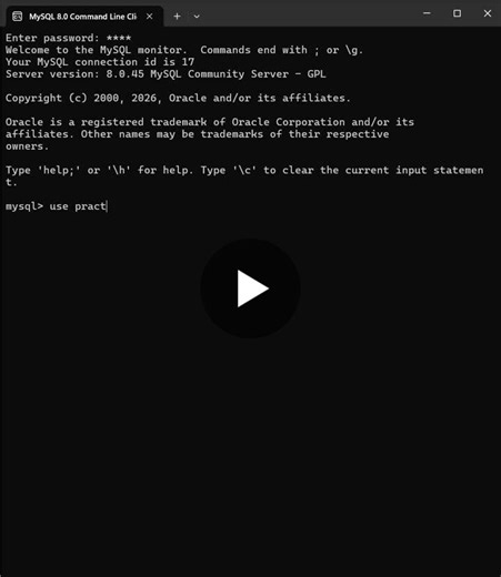 #mysql #databasedesign #sql #learningjourney | Sree Vidya Kambhampati