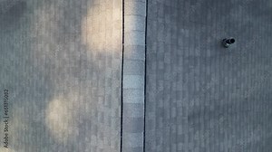 roof top, roofing, shingles, flying, looking down, bird's eye view, footage, 30fps, 4k, roofing tile, residential, surface, rooftop, roofers tiles, roofers shingling, decorative, shingle, asphalt, dec