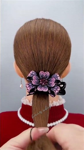 Short & Viral: "How to use Flower Claw Clip for a Perfect Bun ✨ #Shorts
