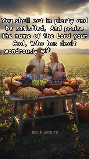 “Joel 2:26 – God Will Provide Abundantly | Daily Bible Verse of Encouragement”