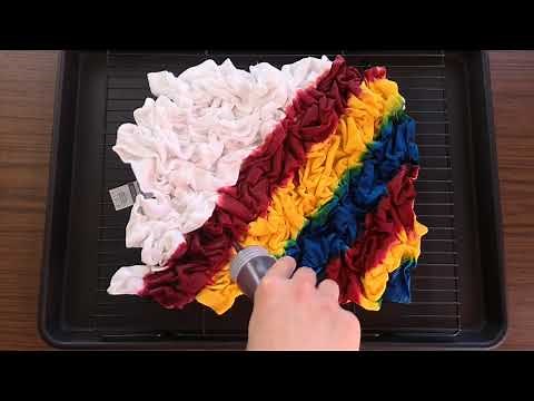 Tie-dye pattern P175 : Flaming Rainbow (No rubber bands)