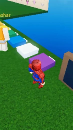 spiderman play easy glass bridge #roblox #foryou #shorts #easyglassbridge