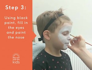 45K views · 429 reactions |   Easy skeleton face paint for Halloween in 5 steps!   You will need: - 1 sponge - A glass of water - A thin paint brush - White face paint - Black face paint A big thank you to friend of Day Out With The Kids Chloe for her handywork! | Day Out With The Kids | Facebook