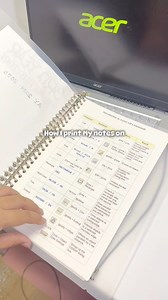 How I print my notes using binder notebook #bindernotebook #notebook | JoooyCee