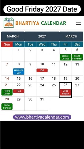 ✝️ Good Friday 2027 Date | When is Good Friday in 2027 | 2027 Good Friday Date
