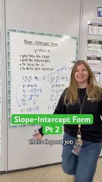 Slope-intercept form given a slope and ordered pair! #iteachalgebra #math #mathematics #algebra