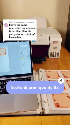 Replying to @ohsarahjean let me know if this works 😊 #ecotank #printer #smallbusiness #stationery #notepad #art #advice