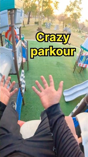 POV Parkour : Doing Crazy Parkour Climbing at Playground 🛝🎈