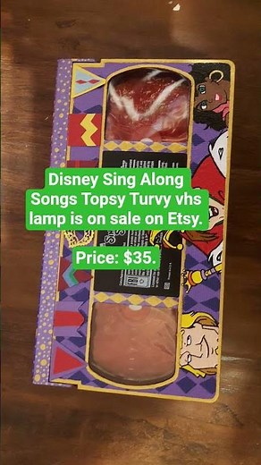Disney Sing Along Songs Topsy Turvy vhs lamp on sale.