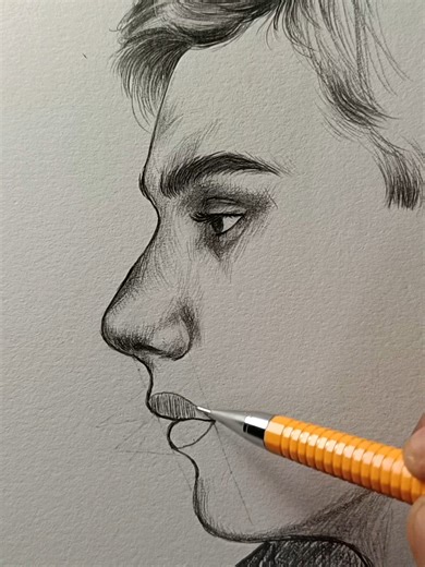 Easy steps 😅💯 for side lip drawing #artist #art #drawing | Abhishek Art