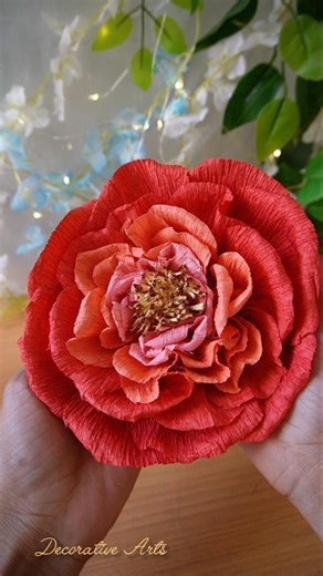 How to Make Aesthetic Rose With Crepe Paper/DIY Flowers Making Ideas/#shorts #easycraft #diy
