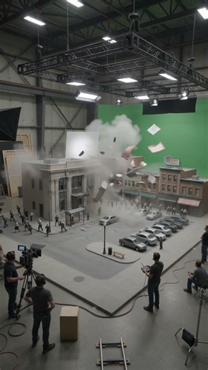 Scale Model Street Explosion FX! #shorts #vfx