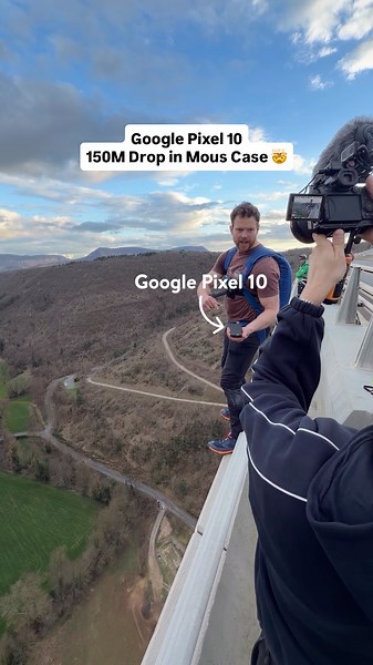 Google Pixel 10 in Mous Case VS 150M drop test 😭 #googlepixel #googlepixel10 #mous