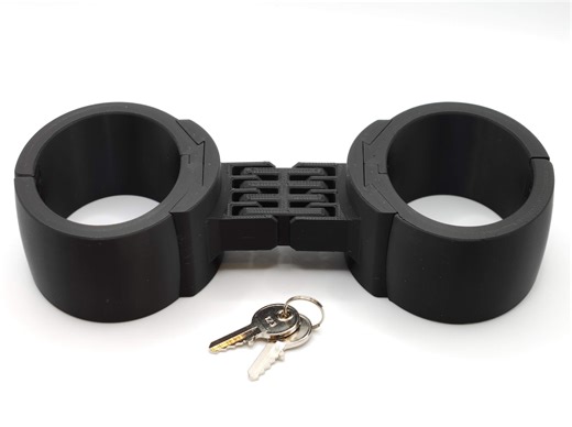 Locking Hinged Handcuffs With Hidden Padlocks - 1.5" Tall - Etsy