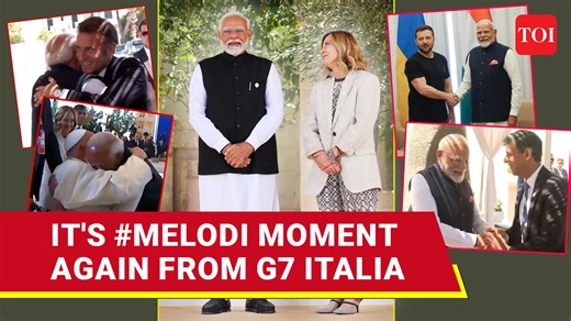 16K views · 112 reactions | In a highly anticipated moment, Italian PM #GiorgiaMeloni greeted Indian PM #NarendraModi with a 'Namaste' at the #G7 Summit Watch viral moments from G7 sidelines | The Times of India | Facebook
