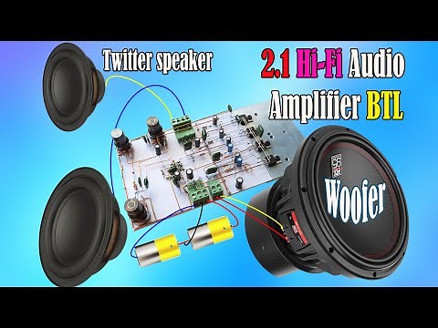 How to make 2.1 Hi-Fi Audio Amplifier Using TDA2030 IC