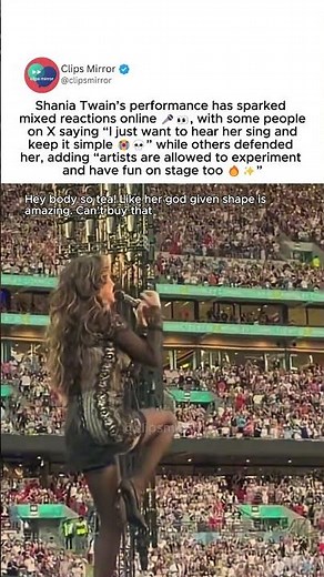 Shania Twain’s “live performance” has people reacting with mixed emotions goes viral 🎤👀 #ShaniaTwain