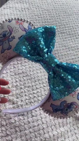 Stitch Disney Ears (choice of Bow Colour) - Etsy