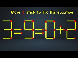 Can You Solve This Matchstick Puzzle? | Move 1 Stick to Fix the Equation!