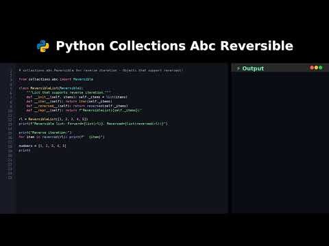 Python Collections Abc Reversible #python