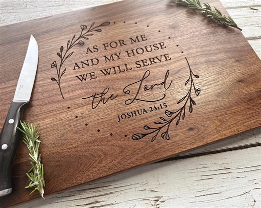 Personalized Christian Cutting Board – Engraved Bible Verse Gift - Etsy