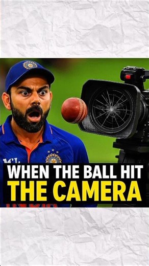Ball hit camera then this happens!🔥 #shorts #cricket